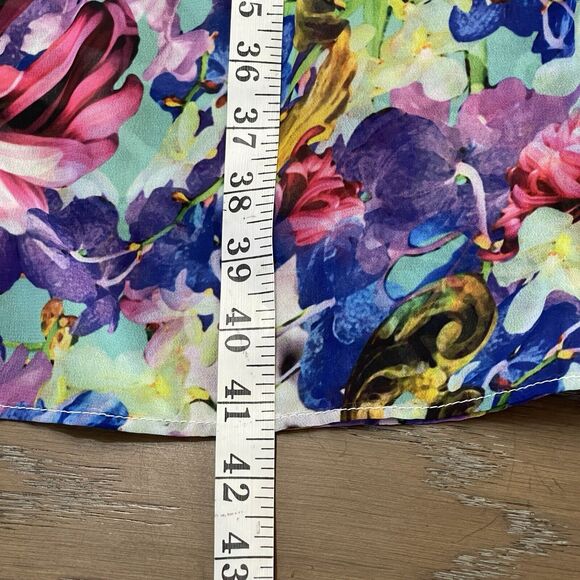 Boston Proper Maxi Skirt Womens Size 14 Lined Floral Zebra Flowy Boho Cottage - Picture 12 of 12